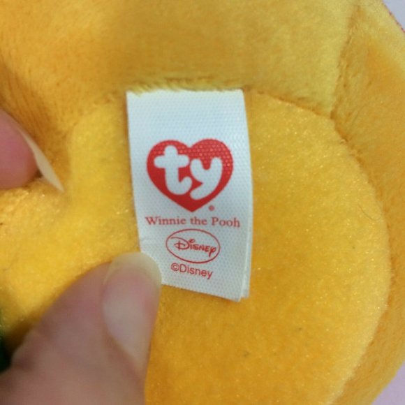 TY Beanie Ballz Disney Winnie the Pooh Plush Christmas Winter Holiday Scarf 5" - Picture 7 of 9